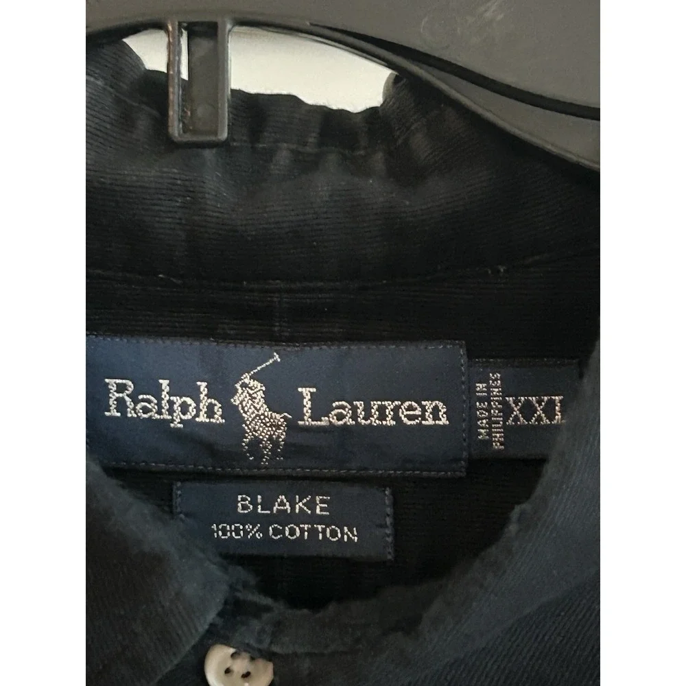 Men's Size XXL Ralph Lauren Polo Blake Shirt Black Logo-Red
